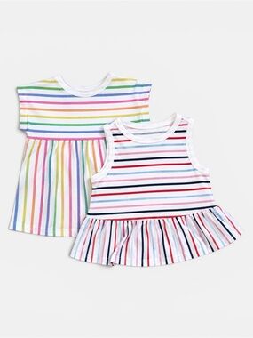 First Impressions & Garanimals Rainbow Stripe Toddler Tops 24 Months Set
